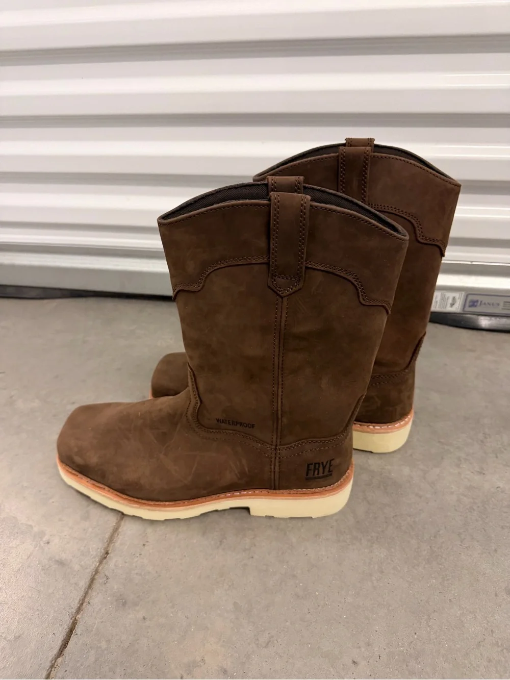 Frye Brown Waterproof Leather Work Boots